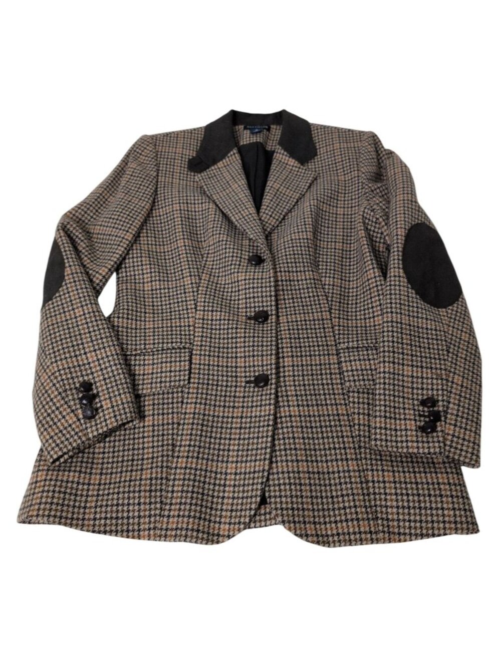 Vintage Ann Taylor Wool Houndstooth Blazer Womens Size 10 Academia Heritage